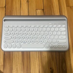 Sleek Silver Wireless Keyboard